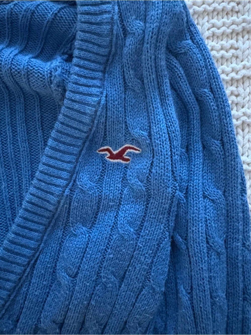 Hollister Vintage Cable-Knit V-Neck Sweater
